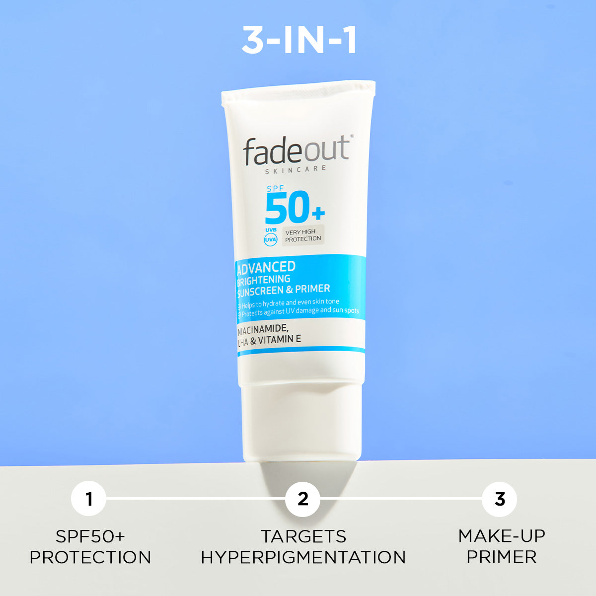 Advanced Brightening Sunscreen & Primer SPF50+ - Fade Out Skincare