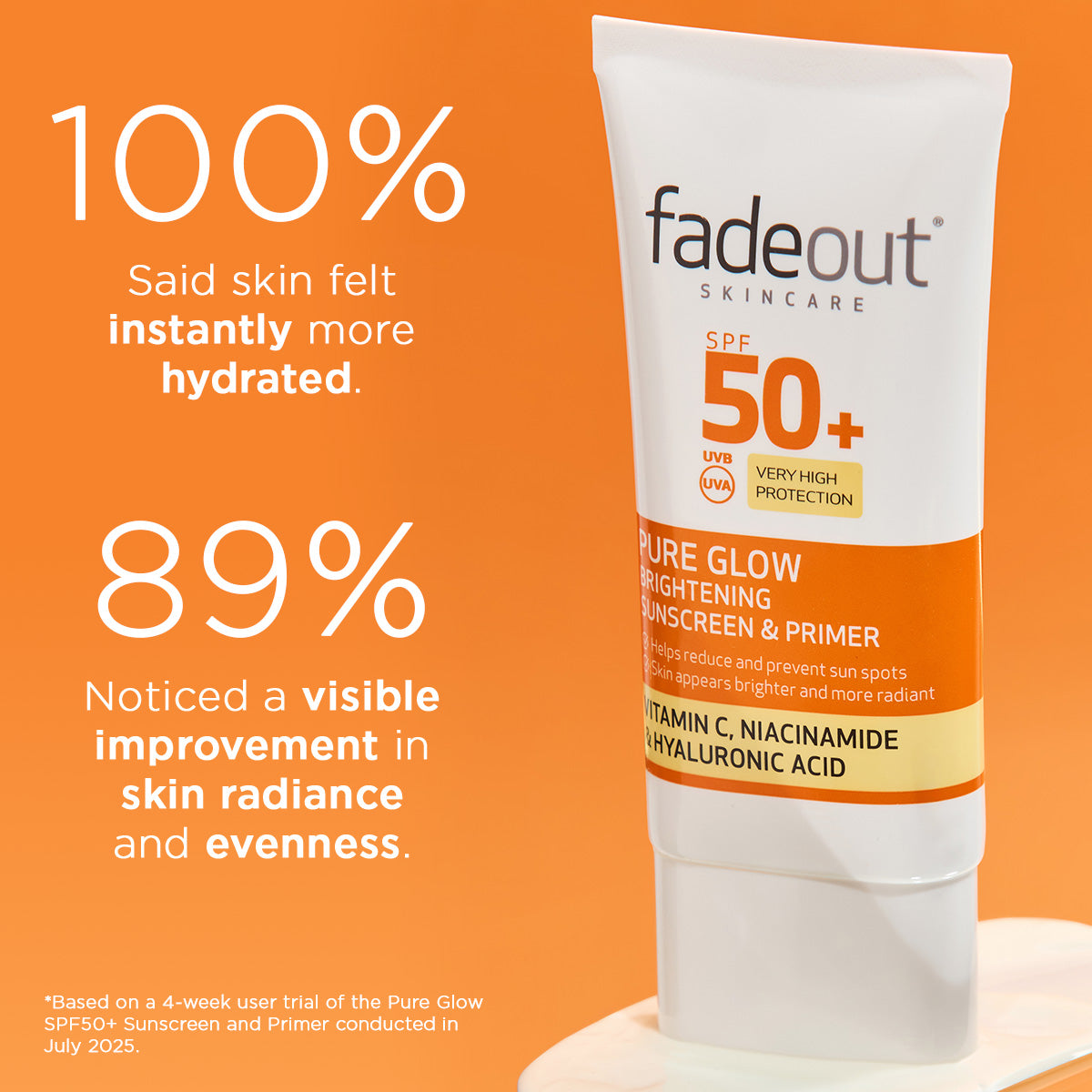 Pure Glow Brightening Sunscreen & Primer SPF50+ - Fade Out Skincare